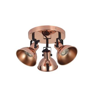 Fabrilamp Plafoniera arabia 3xgu10 rame/nero 18x27x27 cm faretti orientabili