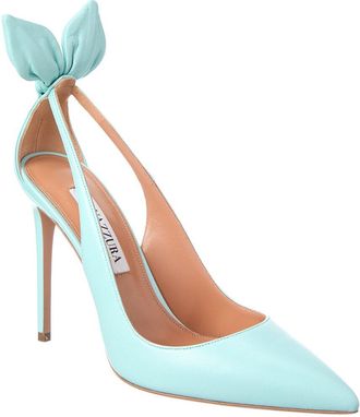 Aquazzura Bow-Tie Leather Pump