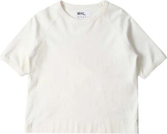 Margaret Howell Raglanmouw T-shirt - Dames - T-shirts - Wit - XL - Katoen - Tops