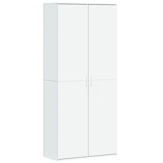 Berkfield Home Highboard White 80x35x180 cm Engineered Wood | Size: 80 x 35 x 180 cm