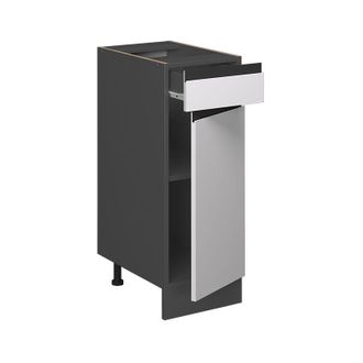 Vicco Mobiletto base per cucina R-Line, Bianco, 30 cm Forma a J, senza piano di lavoro, Vicco