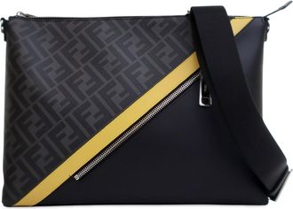 Fendi Tweedekans Zucca Gecoat Canvas Diagonaal Schoudertas