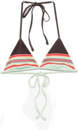 Frankies Bikinis Nick Striped Triangle Bikini Top
