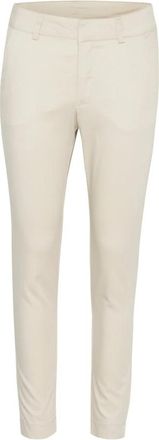 Kaffe KAlea Chino Pant - Dames - Slim Fit Broeken - Beige - XL - Leer - Broeken