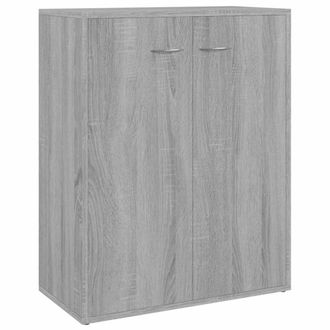 vidaXL Aparador De Madera Contrachapada Gris Sonoma 60x30x75 Cm Vidaxl