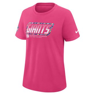 Nike New York Giants Crucial Catch Nike Womens Dri-FIT NFL T-Shirt in Pink | 03N868XZUN-F9R