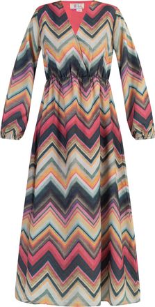 Izia Maxi-jurk met lange mouwen Dames Zigzag-print