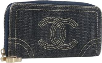 Chanel Pre-owned Vintage Coin Purse - Dames - Vintage Accessoires - Blauw - ONE Size - Vintage
