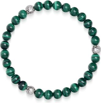 Nialaya 6mm malachite beaded bracelet - Green