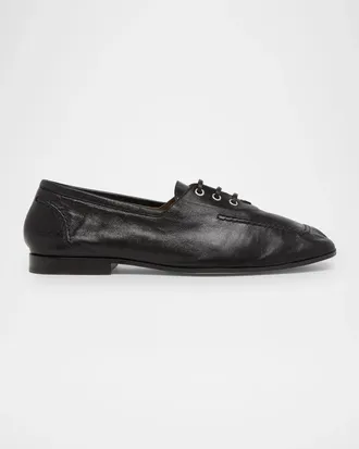 Bottega Veneta Gino Lace-Up Leather Shoes