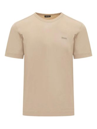 Ermenegildo Zegna logo T-shirt - Neutrals