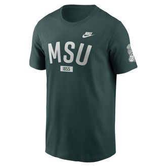 Nike Michigan State Legacy Arch 2-Hit Nike Mens College T-Shirt in Green | N1993EYMSV-5ML