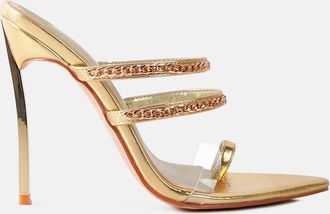 London Rag tickle me toe ring stiletto sandals