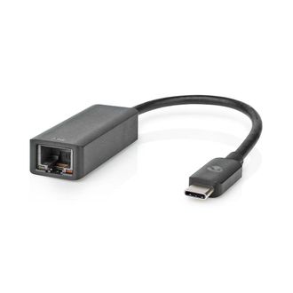 Nedis Tarjeta De Red Usb Usb 32 Generacion 1 25 Gbps Usb C Macho Rj45 Hembra 020m Redondo Niquelado Cobre Tenido Negro Caja