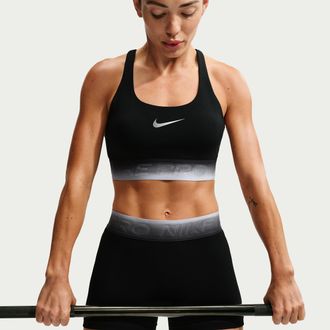 Nike Womens Nike Pro Light-Support Non-Padded Sports Bra in Black | IM9959-010