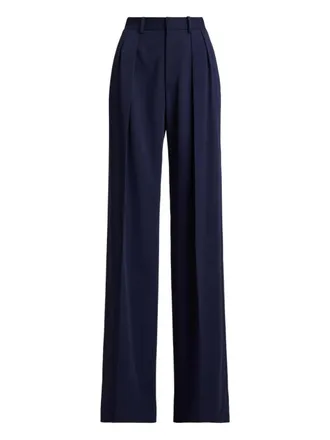 Ralph Lauren Collection pleated waist darts trousers - women - Wool - 00 - Blue