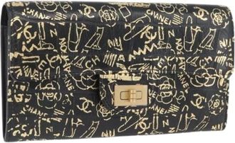 Chanel Pre-owned Wallets, female, Black, Size: ONE SIZE Pre-owned Vintage Long Wallet