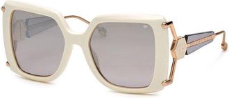 Philipp Plein SPP121S 3GFX Ivory/Gold/Grey Silver Mirror