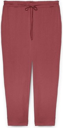 Fiorella Rubino Palazzo Joggers - Dames - Straight fit broeken - Rood - 3XL - Polyester - Broeken