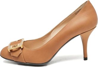 Fendi Pumps Chameleon con fibbia 80mm - Marrone