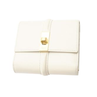 Celine White Satin Wallet (Tri-Fold) (Pre-Owned)