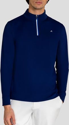 Redvanly Fleet Quarter Zip Sweatshirt in Midnight Navy at Nordstrom, Size Xx-Large