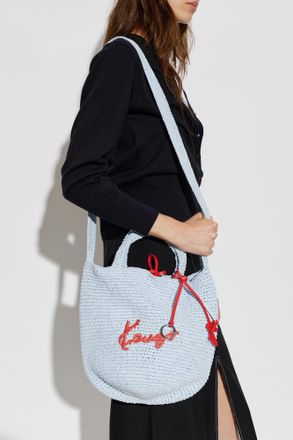 Kenzo Bag With Embroidered Logo, Womens, Blue