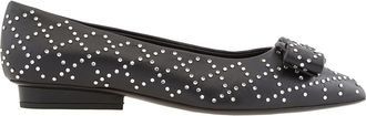 Ferragamo Salvatore Ferragamo Ladies Black Viva Embellished Ballet Flats, Size 6.5