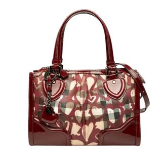 Burberry Pre-owned Pilgrim Satchel - Dames - Pre-owned - Rood - Maat: ONE Size Leer