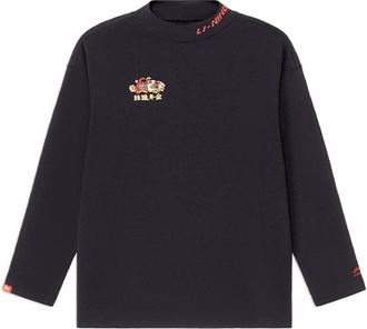 Li-Ning Sports Stylish Series Gold Embroidered Pullover Black AHSS051-2