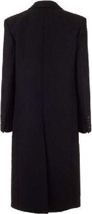 Saint Laurent Womens Black Acetate Coat Clothing