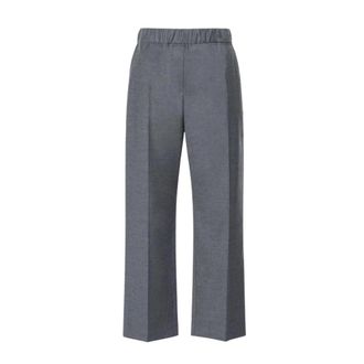 Max Mara Hateley Broeken - Dames - Broeken - Grijs - Maat: M Wol
