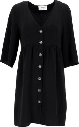 BA&SH Ba & Sh Buttoned Dress in Black Polyester