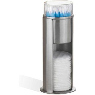 OEM Dispensador De Acero Inoxidable Para Discos De Algod&oacute;n Y Discos Desmaquillantes, Organizador De Ba&ntilde;o Con Tapa Y Compartimento - Crezuo
