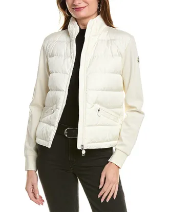 Moncler Nylon Zip-Up Cardigan
