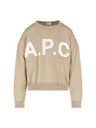 A.P.C. Logo Sweater - Beige