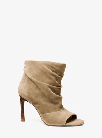 Michael Kors Raelynn Suede Open-Toe Ankle Boot