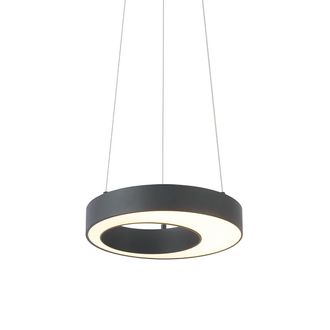 QAZQA Qazqa L&aacute;mpara Colgante Moderna Negra 35cm Regulable En 3 Pasos
