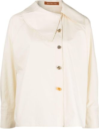 Rejina Pyo Monroe organic-cotton asymmetric blouse - women - Cotton - S - White