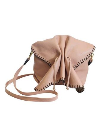 Carlos Falchi Medium Butterfly Top Grain Leather Bag in Dusty Rose at Nordstrom