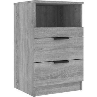 vidaXL Mesita De Noche Madera Contrachapada Gris Sonoma Vidaxl