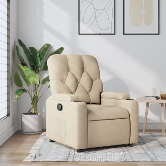 vidaXL Vidaxl - Sill&oacute;n Reclinable De Tela Crema