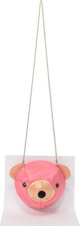 Charlotte Olympia Teddy Bear Crossbody Bag in Pink Satin