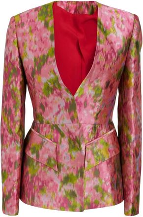 Del Core Peplum Blazer - Dames - Blazers - Veelkleurig - S - Leer - Jassen