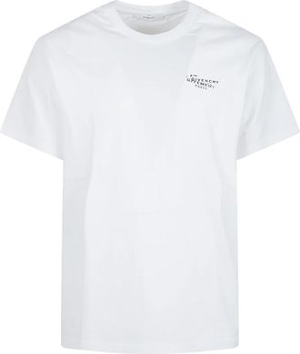 Givenchy Logo Katoenen T-Shirt - Heren - T-shirts - Wit - M - Katoen - Tops