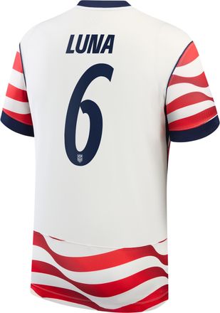 Nike Diego Luna USMNT 2026 Stadium Home Nike Mens Dri-FIT Soccer Jersey in White | NN203993601-USM