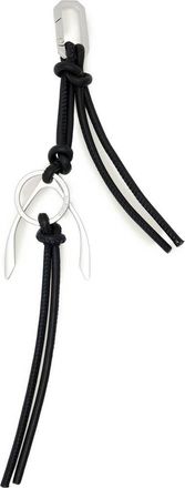 AllSaints Wishbone Bag Charm in Black/Silver at Nordstrom