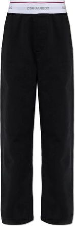 Dsquared2 Trainingsbroeken met wijde pijpen - Dames - Sweatpants - Zwart - 2XS - Katoen - Broeken