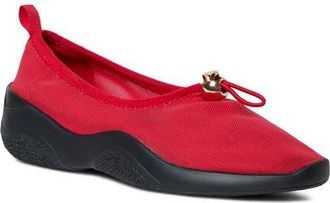 Loeffler Randall Raina Stretch Knit Flat in Red/Black at Nordstrom, Size 11.5