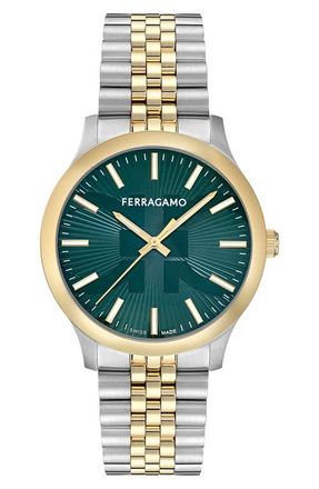 Ferragamo Duo Two-Tone Bracelet Watch, 40mm in Two Tone at Nordstrom